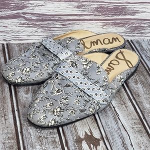Sam Edelman Blue floral perri mule slip on shoes